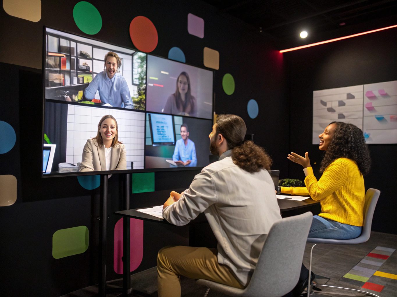 Remote operational team collaborating asynchronously across digital dashboards
