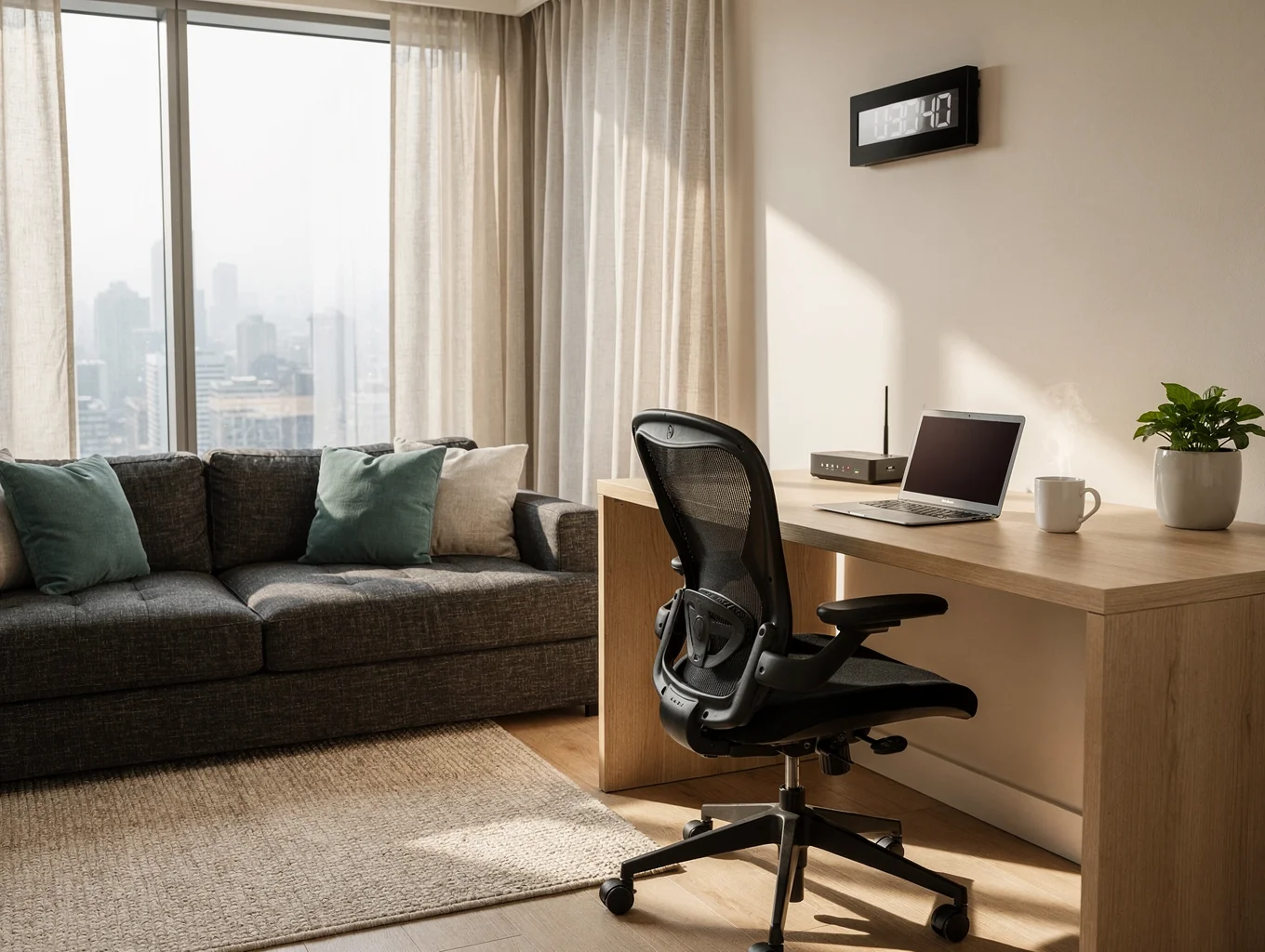 Modern architecturally designed short term rental interior